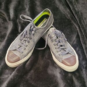 Converse Men's Gray And Tan Sneakers, Size 10.5